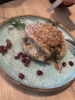 Oatmeal pancakes (strong banana taste)  at Go Vegan Cafe in Batumi