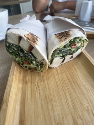Part 2: tofu wrap (very big)  at Go Vegan Cafe in Batumi