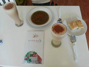 Super delicious orchatas with amaranth, taro etc. at Loving Hut - Xalapa in Xalapa