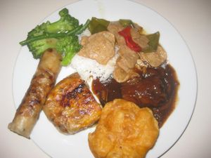 Buffet plate at Loving Hut - Vinohrady in Prague