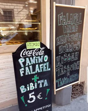 Front at Atomic Falafel in Florence