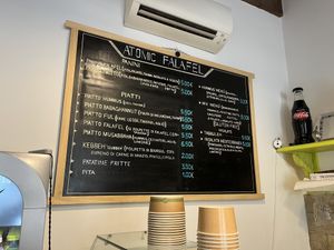 Menu  at Atomic Falafel in Florence