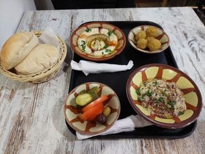 This was 15 eur at Atomic Falafel in Florence