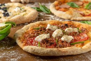 Pizza gyros at Vegan Only Pizza in Athens