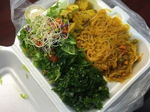 Yum I’m all about the wakame   at Vegan-Haven Deli & Juice Bar in St Croix