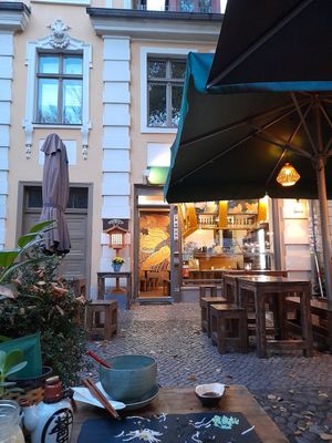 Outside seating at Nori in Potsdam