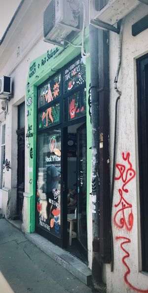 The outside at Rock'n'Raw in Belgrade