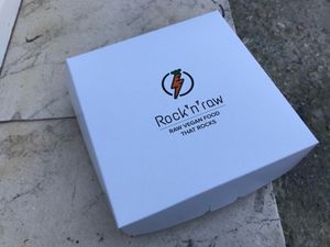 A large take-away box at Rock'n'Raw in Belgrade
