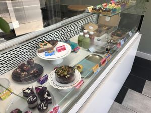 Display case at Rock'n'Raw in Belgrade