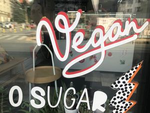 A bit of their window at Rock'n'Raw in Belgrade