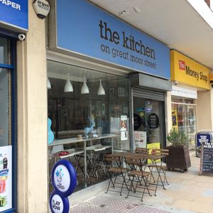 Outside The Kitchen. at The Kitchen on Great Moor Street in Bolton