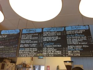 Chalkboard Menu (as of September 2017). at The Kitchen on Great Moor Street in Bolton
