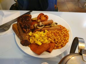 Veggie breakfast at The Kitchen on Great Moor Street in Bolton