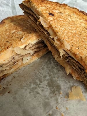 Corned beef Reuben at GRASS fed in Rochester