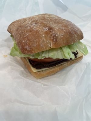 BLT crunchy vegan-bacon   at GRASS fed in Rochester