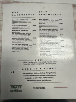 Their latest menu as of 08/05/2024 🫡🤤  at GRASS fed in Rochester