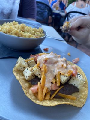 Tostadas. Came with two and a bowl of rice. Very tasty!  at Sage Karma Kitchen in Willoughby