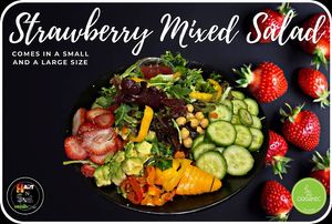 Strawberry Mixed Salad at Hart N Soul Vegan Cafe in Long Beach