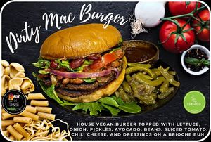 Dirty Mac Burger  at Hart N Soul Vegan Cafe in Long Beach