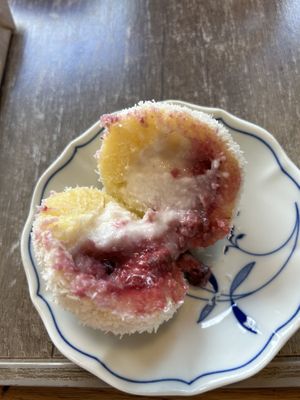 coconut and berries  at Knedlín in Prague