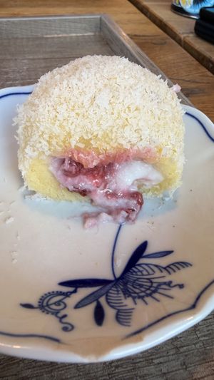 Coconut and berriess  at Knedlín in Prague