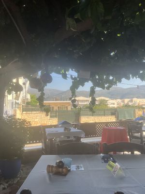 seating  at Taverna Eva in Crete