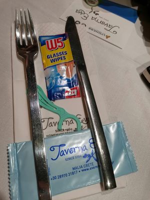 Cutely and goodies at Taverna Eva in Crete