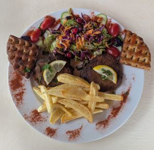 Bifteki at Taverna Eva in Crete