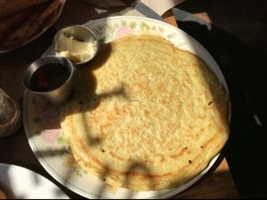 huge vegan pancake!  at Local Sprouts Cafe in Portland