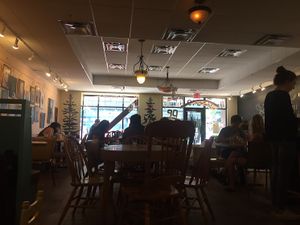 seating at Local Sprouts Cafe in Portland