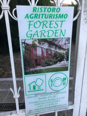 At the entrance  at Forest Garden in San Daniele Del Friuli