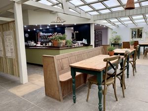 Heligan kitchen seating  at Heligan Kitchen & Bakery in St Austell