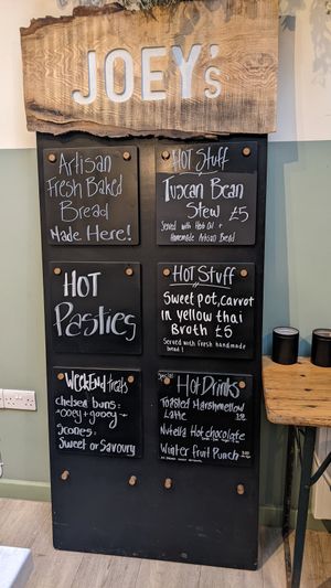 Menu at Joey's Cafe in Ambleside