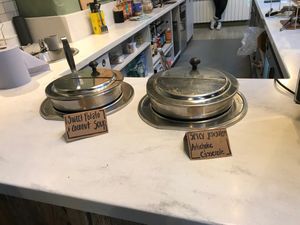 Soups vegan  at Joey's Cafe in Ambleside