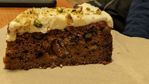 Carrot cake at Joey's Cafe in Ambleside
