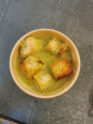 Thai green curry soup at Joey's Cafe in Ambleside