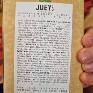 And its ingredients at Joey's Cafe in Ambleside