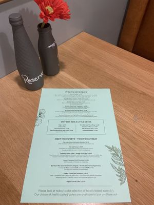 Vegan Menu at Crimple Hall Garden Centre in Harrogate