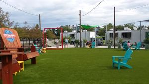 Located in a small food truck park with cool seating plus picnic tables at Plantology in Gainesville