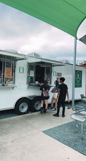 outside the truck  at Plantology in Gainesville