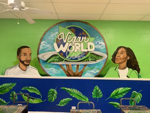 Mural  at Vegan World Cafe in Chicago