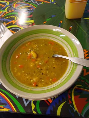 White Bean Soup at Vegan World Cafe in Chicago