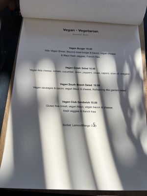 updated menu as of 6/2022  at Cantina del Mar in Ios