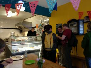 Ordering food at Olive and Cookie  at Olive and Cookie in Amsterdam