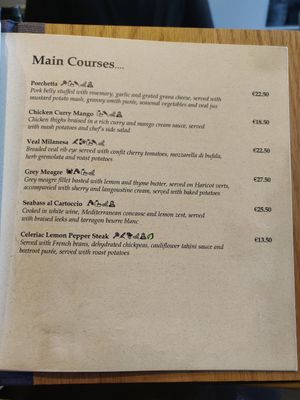 Celeriac Lemon Pepper Steak as vegan main option at Villager in Mellieha