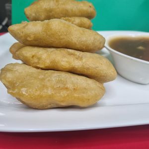 Vegan Chicken balls kin do sauce dip 😋 👌 at Oriental Chef in Wolverhampton