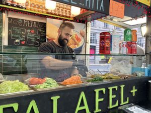   at Falafel + in London