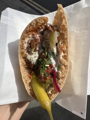   at Falafel + in London