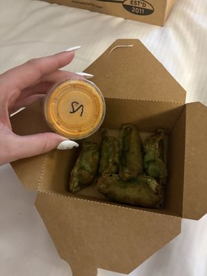 Edamame w. Vegan Mayo  at Sus Hi Eatstation in Altamonte Springs