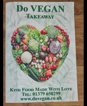 Front of the menu at Do VEGAN in Diss